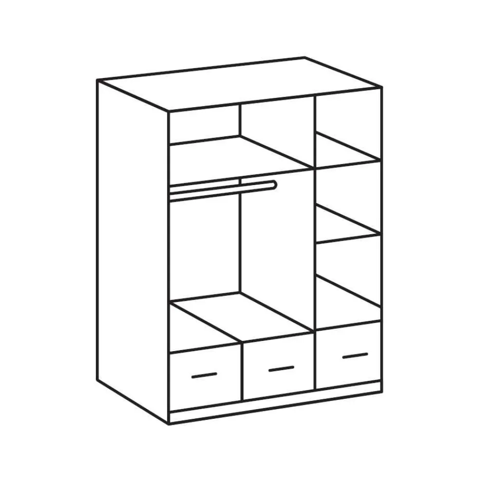 Wohnen Jugendzimmerschränke*Schlafzimmer Kleiderschrank Rommino in Eiche Sägerau