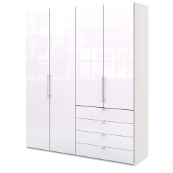 Wohnen Schlafzimmer Kombi-Kleiderschrank in Weiß - Dolienca