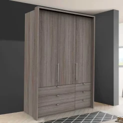 Wohnen Schlafzimmer Kombischrank in Eiche dunkel - Crenba