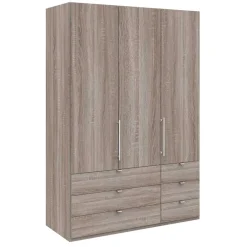 Wohnen Schlafzimmer Kombischrank in Eiche dunkel - Crenba