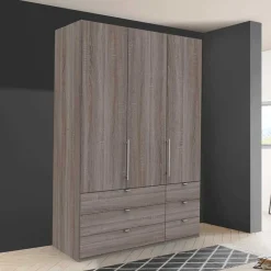 Wohnen Schlafzimmer Kombischrank in Eiche dunkel - Crenba