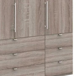 Wohnen Schlafzimmer Kombischrank in Eiche dunkel - Crenba