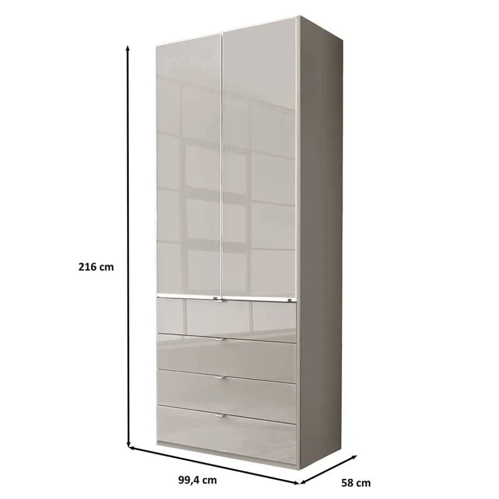 Wohnen Jugendzimmerschränke*Schlafzimmer Kombi-Schrank in Hellgrau - Nucina