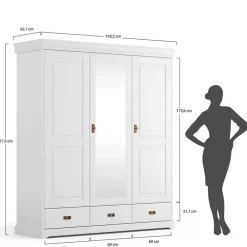 Wohnen Schlafzimmer Kombischrank in Weiß - Presto