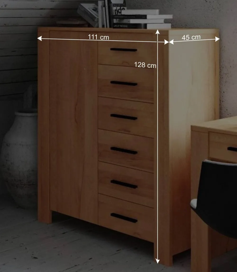 Wohnen Schlafzimmer Kommode Mosniak mit Tür und Schubladen