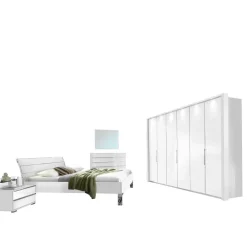 Wohnen Schlafzimmer Komplettset Donpiave in Weiß (sechsteilig)