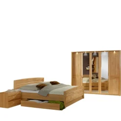 Wohnen Schlafzimmer Komplettset Bordeaux aus Erle (vierteilig)