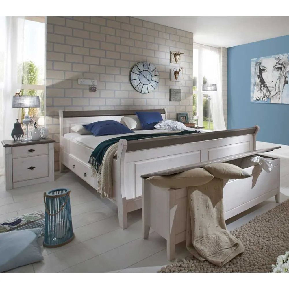 Wohnen Schlafzimmer Komplettset Caneon im Landhausstil (vierteilig)