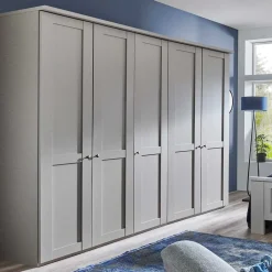 Wohnen Schlafzimmer Möbel Set in Hellgrau - Ridonna (vierteilig)