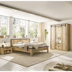 Wohnen Schlafzimmer mit 140x200 Bett - Naiavio I (vierteilig)