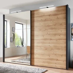 Wohnen Schränke|Kleiderschränke*Schlafzimmer Schiebetürenschrank mit Spiegel - Brusetta