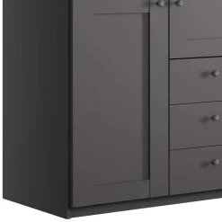 Wohnen Schlafzimmer Schrank in Dunkelgrau - Mataram