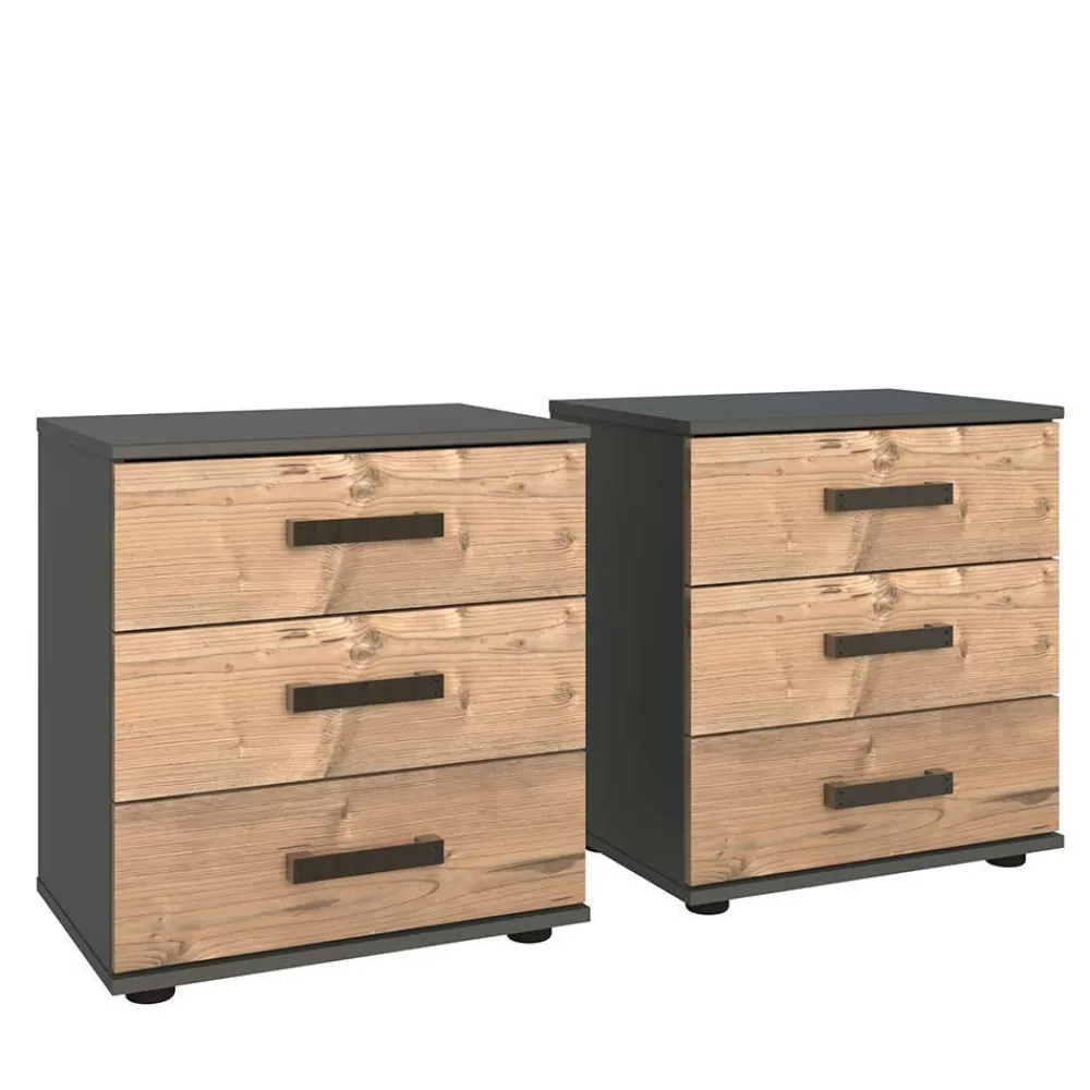 Wohnen Schlafzimmer Set im Industrial Stil - Ardila (vierteilig)