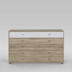 Wohnen Schlafzimmer Sideboard Segradon in Eiche Sägerau Weiß
