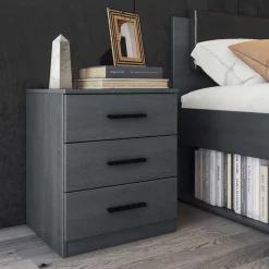 Wohnen Schlafzimmereinrichtung in Eiche Grau - Carika (vierteilig)