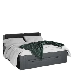 Wohnen Schlafzimmereinrichtung in Eiche Grau - Carika (vierteilig)