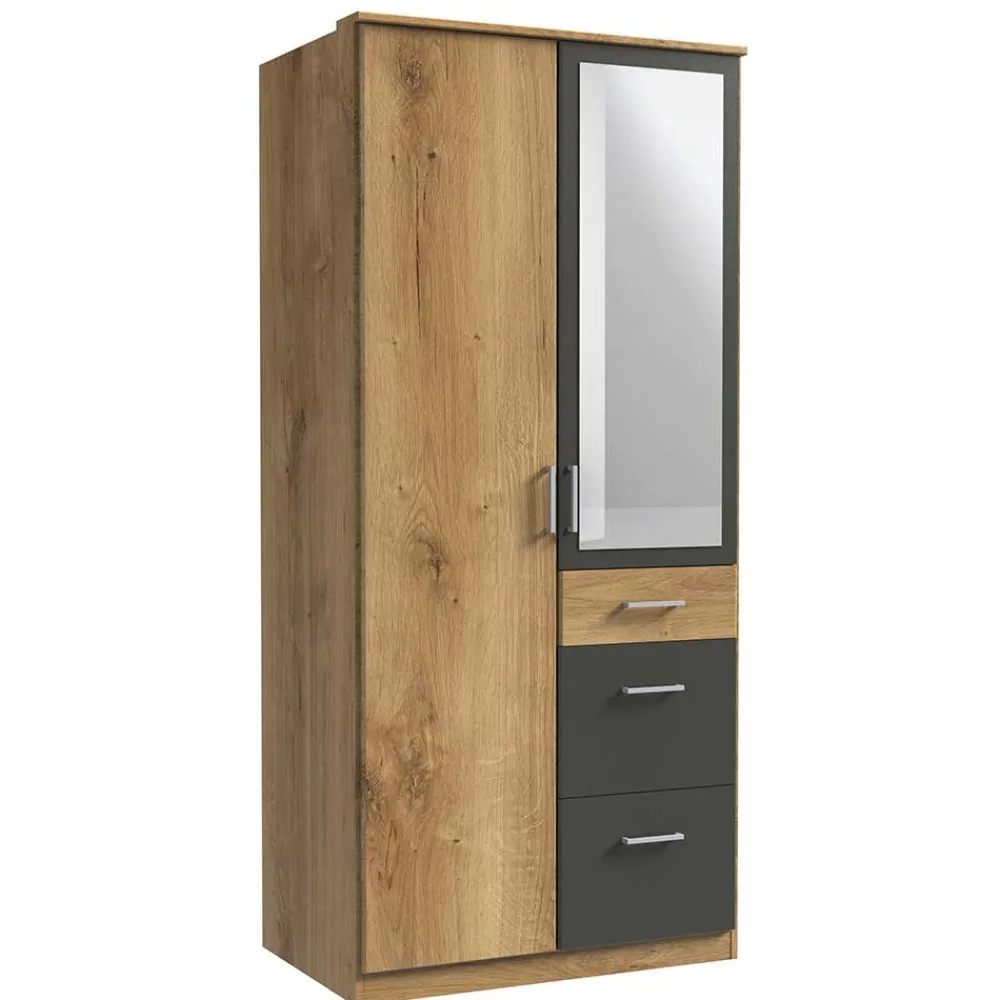 Wohnen Kleiderschränke|Kleiderschränke*Schlafzimmerkleiderschrank 91 cm breit - Leviza