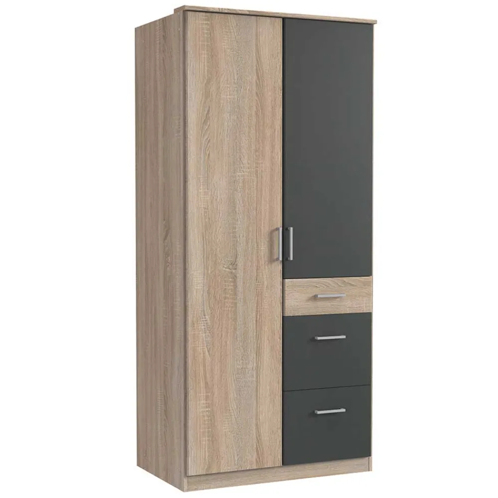 Wohnen Kleiderschränke|Kleiderschränke*Schlafzimmerkleiderschrank im Holz Look - Danah
