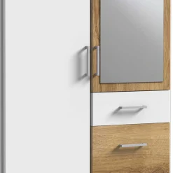 Wohnen Kleiderschränke|Kleiderschränke*Schlafzimmerkleiderschrank mit Spiegel in Weiß - Calassina