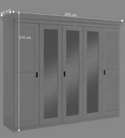 Wohnen Schlafzimmermöbel Landhaus Set - Mira (vierteilig)