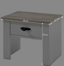 Wohnen Schlafzimmer Komplett*Schlafzimmermöbel mit Bett 140x200 - Nedita (vierteilig)