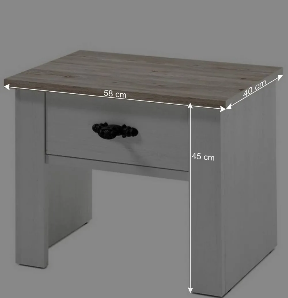 Wohnen Schlafzimmer Komplett*Schlafzimmermöbel mit Bett 140x200 - Nedita (vierteilig)