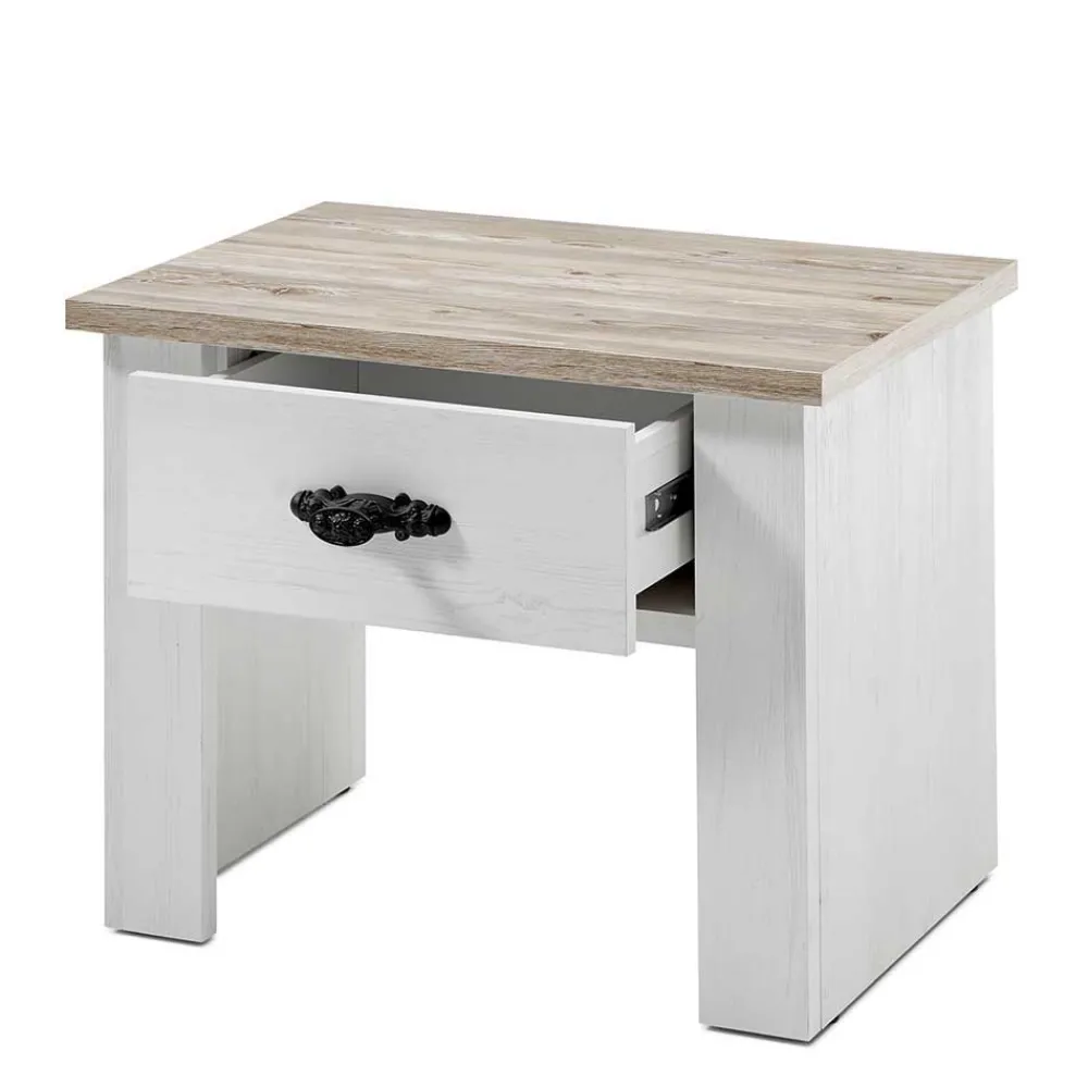 Wohnen Schlafzimmer Komplett*Schlafzimmermöbel mit Bett 140x200 - Nedita (vierteilig)