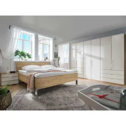 Wohnen Schlafzimmer Komplett*Schlafzimmermöbel Set in Beige - Lesegano (vierteilig)