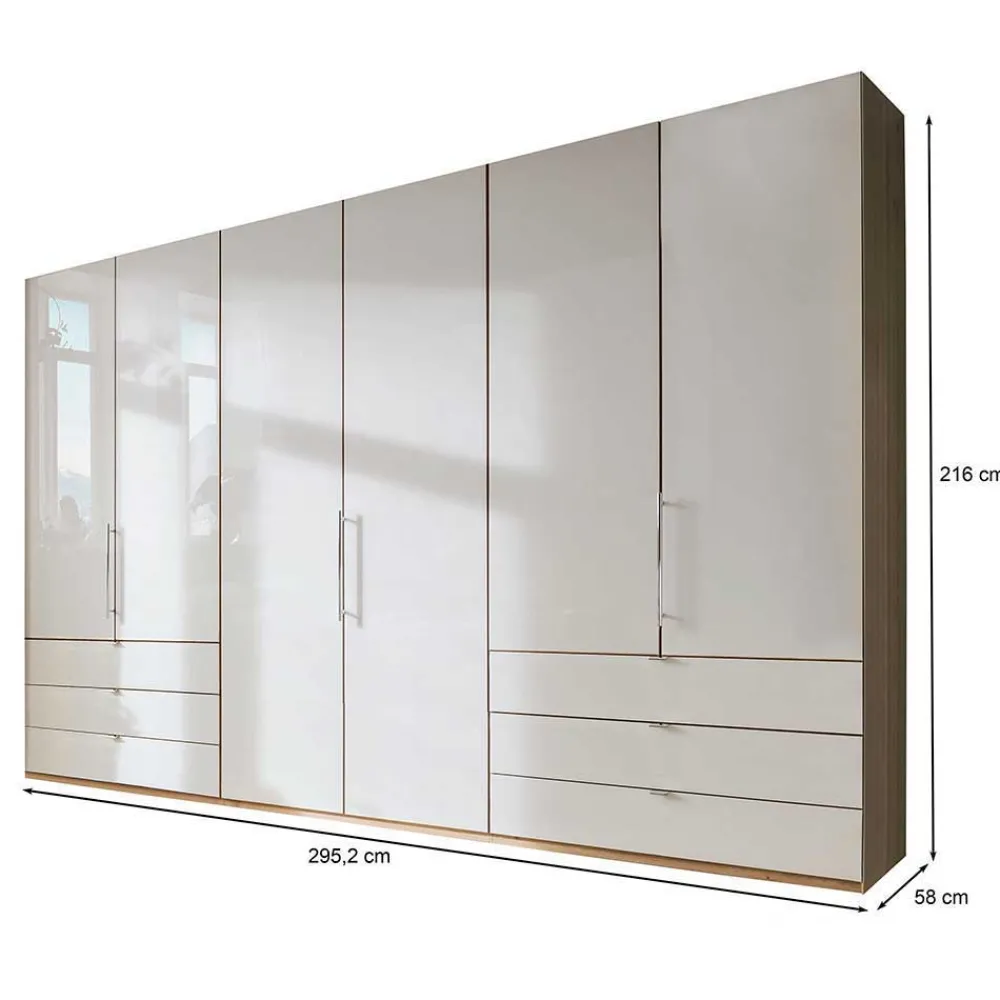 Wohnen Schlafzimmer Komplett*Schlafzimmermöbel Set in Beige - Lesegano (vierteilig)