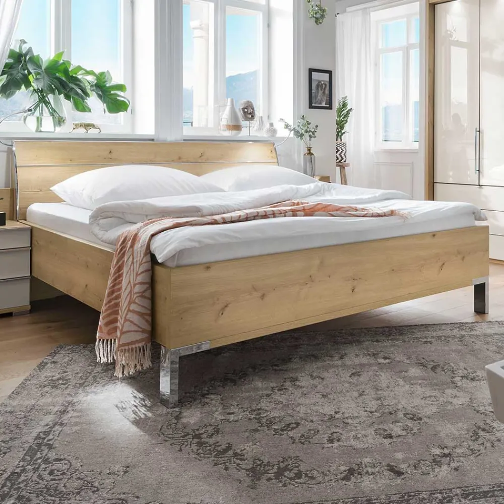 Wohnen Schlafzimmer Komplett*Schlafzimmermöbel Set in Beige - Lesegano (vierteilig)