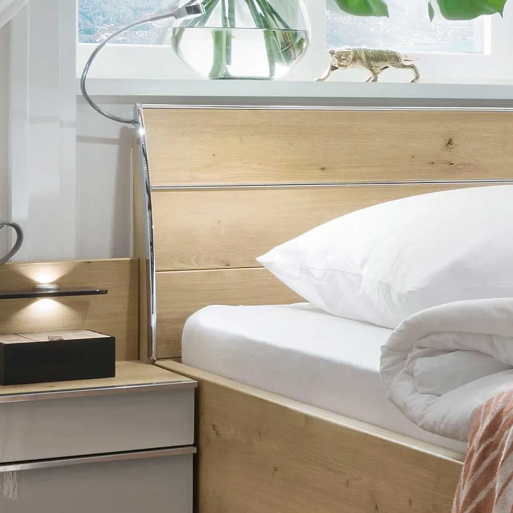 Wohnen Schlafzimmer Komplett*Schlafzimmermöbel Set in Beige - Lesegano (vierteilig)