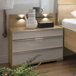 Wohnen Schlafzimmer Komplett*Schlafzimmermöbel Set in Beige - Lesegano (vierteilig)