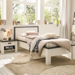 Wohnen Schlafzimmer Komplett*Schlafzimmermöbel Set mit 90x200 Bett - Tramos (vierteilig)