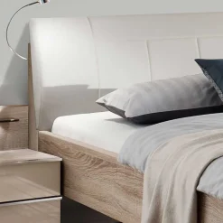 Wohnen Schlafzimmer Komplett*Schlafzimmermöbel Set mit LED Licht - Rativian (vierteilig)