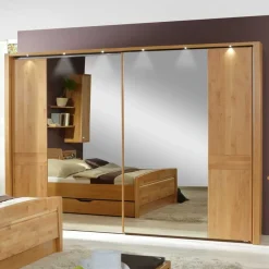 Wohnen Schlafzimmer Komplett*Schlafzimmermöbel Set Tandrea aus Erle teilmassiv (vierteilig)