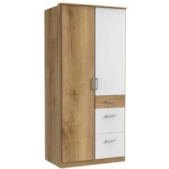 Wohnen Schlafzimmerschrank im Holz Look Plankeneiche - Curacao