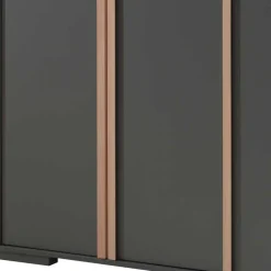 Wohnen Jugendzimmerschränke*Schlafzimmerschrank in Anthrazit mit Buche - Navlius