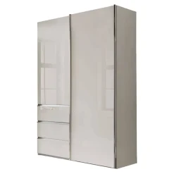 Wohnen Schränke|Kleiderschränke*Schlafzimmerschrank in Champagner Glasfront 165 cm - Dustins