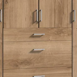 Wohnen Kleiderschränke|Kleiderschränke*Schlafzimmerschrank in Holzoptik 179x199x58 cm - Osicria