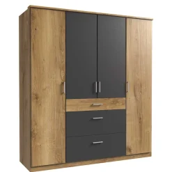 Wohnen Jugendzimmerschränke*Schlafzimmerschrank in Plankeneiche Dekor - Leviza