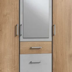 Wohnen Jugendzimmerschränke*Schlafzimmerschrank in Plankeneiche & Lichtgrau - Anca