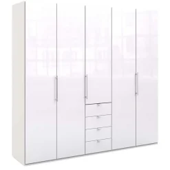 Wohnen Schlafzimmer-Schrank in Weiß Glasfront - Dolienca