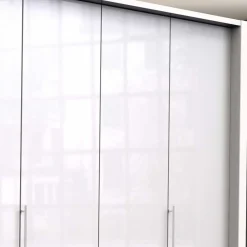 Wohnen Schlafzimmer-Schrank in Weiß Glasfront - Dolienca