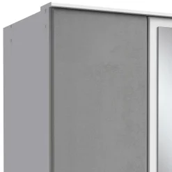 Wohnen Schlafzimmerschrank in Weiß & Lichtgrau Betonoptik - Karimos