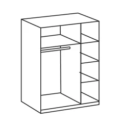 Wohnen Schlafzimmerschrank Mellevos mit Spiegeltüren