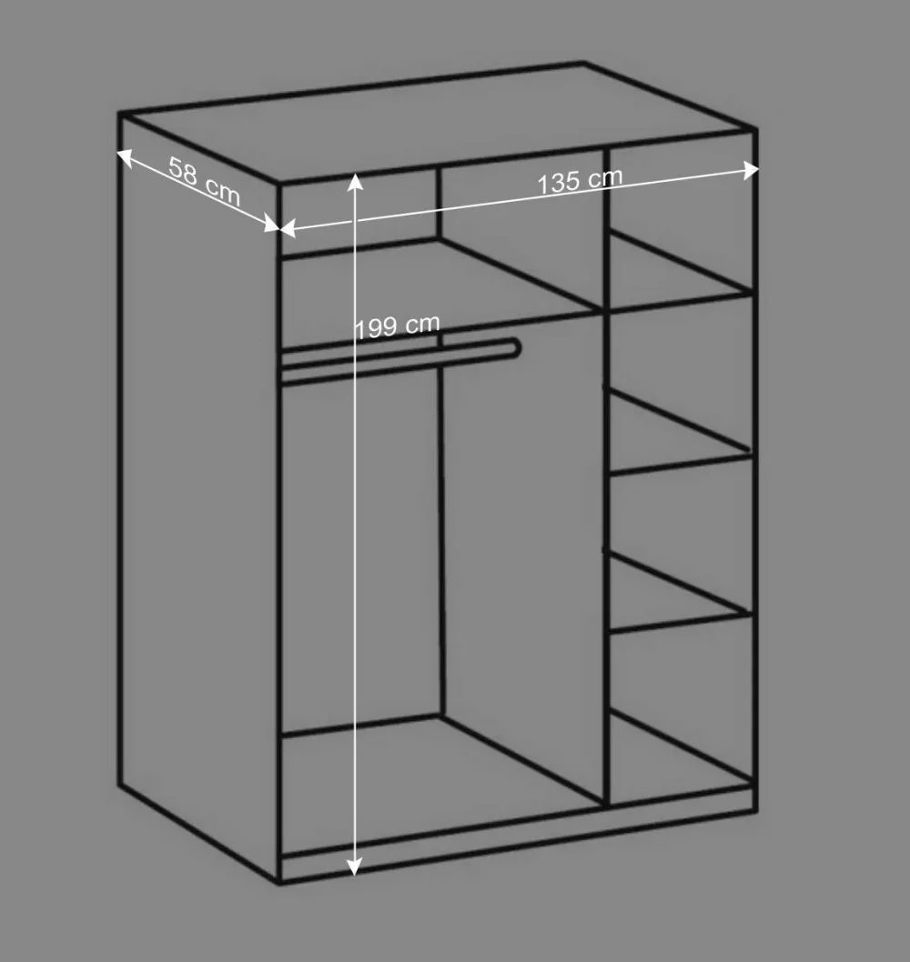 Wohnen Schlafzimmerschrank Mellevos mit Spiegeltüren