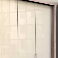 Wohnen Schlafzimmerschrank mit 2 Falttüren und 4 Schubkästen - Rativian