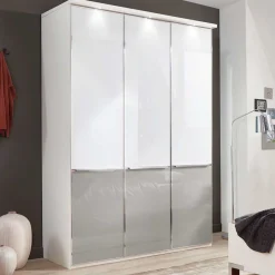 Wohnen Schlafzimmer-Schrank mit Glas zweifarbig - Pascan