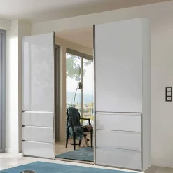 Wohnen Kleiderschränke|Kleiderschränke*Schlafzimmerschrank mit Parsol Spiegeltür - Babaco