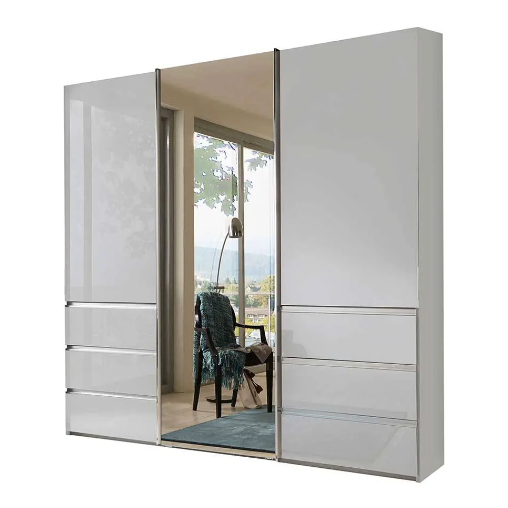 Wohnen Kleiderschränke|Kleiderschränke*Schlafzimmerschrank mit Parsol Spiegeltür - Babaco